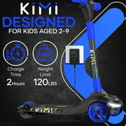 KIMI Foldable 3-Wheel Electric Scooter for Kids, Adjustable, Age 2-9, 5Mph, Lights, 10 Miles Range, Charger Included