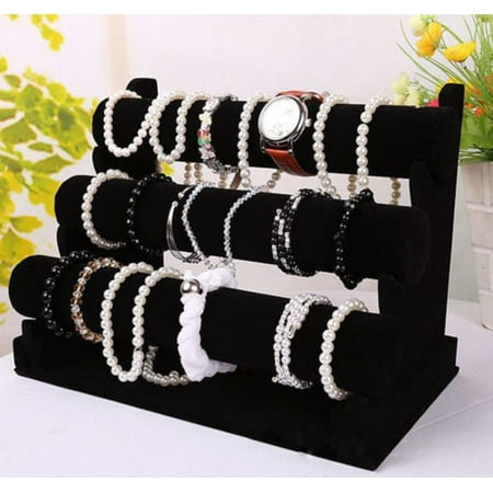 New 3 Tier Velvet Watch Bracelet Jewellery Display Organizer Stand New 3 Tier Velvet Watch Bracelet Jewellery Display Organizer Stand Holder Lot Fy