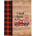 thumbnail image 5 of Best Mom Ever Super Soft Throw Blankets Mothers Day Rusic Red Buffalo Plaid Love Truck Fluffy Fuzzy Flannel Bed Blanket Decorative for Home Sofa Couch Chair Living Bedroom,60x80 in, 5 of 6
