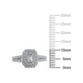 thumbnail image 4 of 1 Carat T.W. (I2 clarity, H-I color) Brilliance Fine Jewelry Emerald cut Diamond Engagement Ring in 10kt White Gold, Size 7, 4 of 5