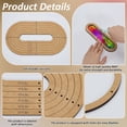 6PCS Stained Glass Oval Layout Frame 6 Sizes Glass Maker Templates MDF ...