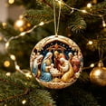 thumbnail image 4 of Nativity Scene Christmas Ornament, Round Acrylic Hanging Ornament, Double-Sided Print Birth of Jesus Scene, Religious Christmas Tree Decor, Faith Holiday Gift, 4 of 6
