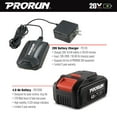 Single Point Oilers PRORUN 20V 7-in. Brushless Cordless Mini Chainsaw with 4.0 Ah Battery ...