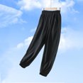 thumbnail image 2 of Joggers for Girls Quick Dry Sweatpants with Pockets Elastic Waist Active Athletic Sweat Pant Lightweight Casual (9-10 Years, Black), 2 of 7
