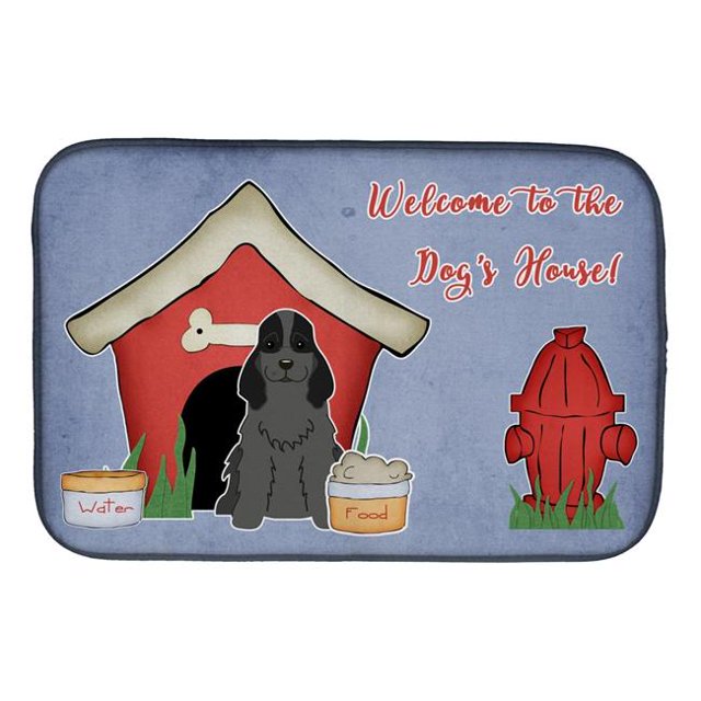 Carolines Treasures BB2846DDM Dog House Collection Cocker Spaniel Black Dish Drying Mat