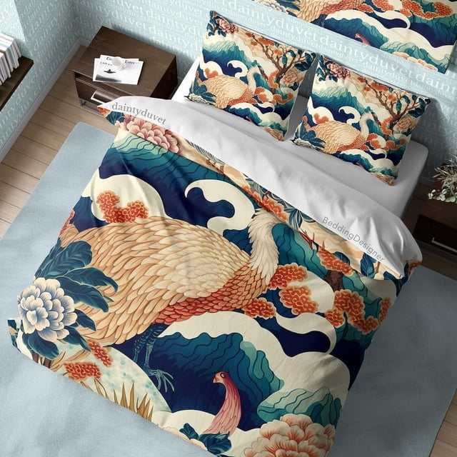 Pájaro legendario Funda nórdica Funda nórdica japonesa, Basan Juego de cama Mítico