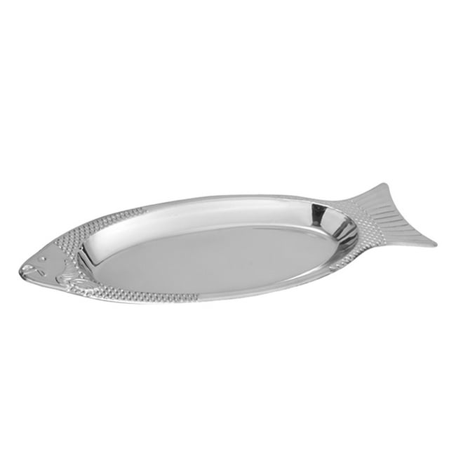 Plate Fish Dish Serving Tray Platter Plates Oval Dinnersteel Stainless