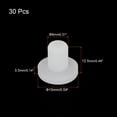 thumbnail image 2 of Uxcell High Temp Silicone Plug T Shaped Solid Stopper Transparent 15x12.5x3.5mm 30 Pcs, 2 of 7