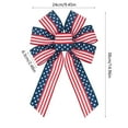 thumbnail image 3 of LEHOZIHEQ Large Patriotic Bows, American Flag Wreath Bows Stars Decor American Flag Bow, for Indoor Outdoor Tree Bow Party Wall Decor, 3 of 6