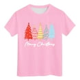 thumbnail image 5 of Zshosam Toddler Boy Girl Christmas T-Shirt Toddler Christmas Shirts Girls Boys Christmas Tree Cake T Shirt Kids Xmas Tee Short Sleeve Tops Size 9T 10T,(Pink 9-10 Years), 5 of 5