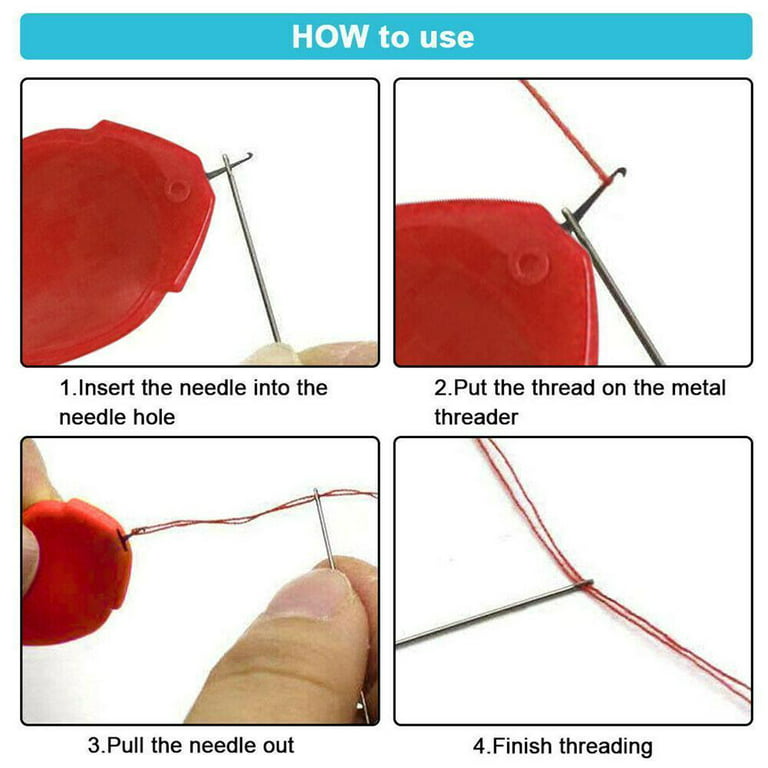 COHEALI 40 Pcs Needle Threader Hand Machine Sewing Yarn Threader Needles  for Sewing Needle Thread Inserter Sewing Needles Needle Threading Hand  Sewing