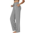 thumbnail image 4 of SOMER Womens Yoga Sweatpants Wide Leg Lounge Pajamas Pants Drawstring Workout Comfy Joggers Pants with Pockets, 4 of 6