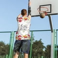 thumbnail image 5 of Naloa Home Sweet Home Floral Basketball Jersey Reversible Men's Mesh Athletic Sports Shirts Training Practice S-4XLX-Large, 5 of 6