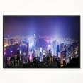 thumbnail image 2 of Design Art Ville De Nuit De Hong Kong  Sur Toile Encadrée, 2 of 4