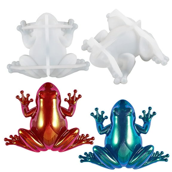 2pcs Frog Epoxy Resin Molds, DIY Animals Silicone Resin Molds, For Birthday Festival Gifts, Desktop Ornament Home Decor