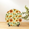 thumbnail image 6 of Cauagu Sunflowers And Butterflies Print Bone China Decorative Plate, Wall Mount Plate Holiday Decor Decorative Ceramic Plates with Stand Elegant Household Plates Decorative-8in, 6 of 6