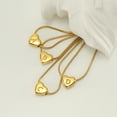 thumbnail image 5 of YIFSIY Initial Letter F Heart Pendant 18K Gold Plated Snake Chain Women Necklace, 5 of 5