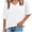 White, variant on ZANKLEY Womens Summer V Neck Oversized T Shirt Casual Short Sleeve Loose Fit Flowy Basic Top