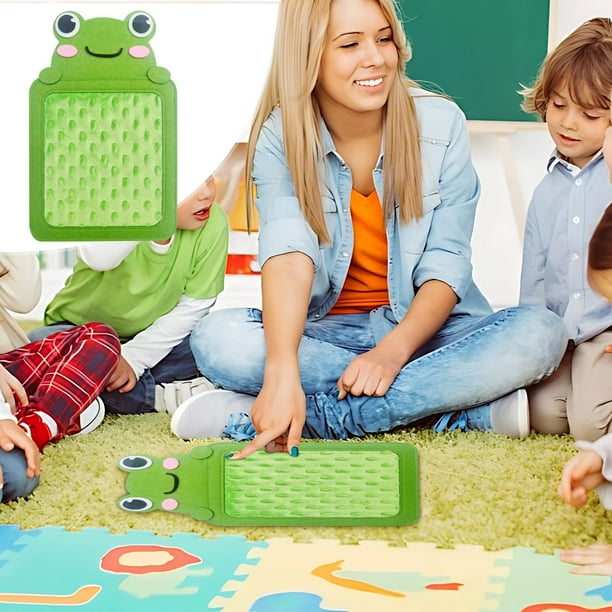 Almohadilla sensorial de sensación de lana Textura no tejida Juguete de terapia de autismo | Estimulación táctil multisensorial | Alfombra de actividades calmantes para aliviar el estrés | 9x6in | 1