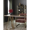 thumbnail image 2 of Seymour 5-tier Bookcase Walnut and Rose Brass, 2 of 5