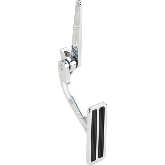 Speedway Motors Billet Aluminum Accelerator Throttle Pedal, Polished & Spring-Loaded, with Adjustable 360-Degree Arms, Featuring Urethane Bushing, Ideal for Custom Positioning