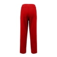 thumbnail image 6 of ManxiVoo Women's Fleece Lined Straight Leg Pants Fashion Casual Slim Fit Thermal Trousers for Winter Everyday Comfortable Warm Bottoms XXL Size Red, 6 of 9