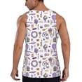 thumbnail image 3 of Fotbe Lavender Flowers Pattern Men's Quick Dry Workout Tank Top Gym Muscle Tee Fitness Bodybuilding Sleeveless T Shirt Breathable Workout Shirt-XX-Large, 3 of 9