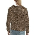 thumbnail image 7 of Wukai Brown Leopard Print Womens Hoodies Fleece Sweatshirts Long Sleeve Sweaters Pullover Fall Outfits Winter Clothes-Small, 7 of 7