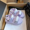 thumbnail image 2 of KPOPLK Toddler Girls Sandals Little Girl Summer Flat Sandal Baby Open Toe Outdoor Beach Holiday Dress Shoes(Purple,13.5), 2 of 9