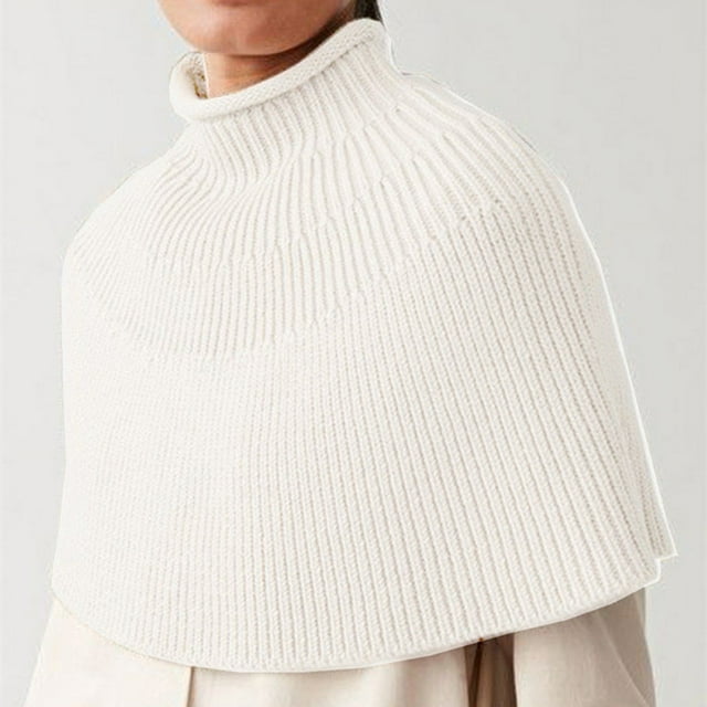 Wraps 2 Catégorie Femmes Automne Hiver Tricot Cape Châle avec Col Roulé Gilet Tricoté pour Mode Décontractée