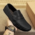 thumbnail image 4 of Men's Casual Loafers Slip On Leather Shoes Lightweight Driving Shoes Moccasins Classic Penny Loafer Flats Boat Shoes Outdoor Walking Shoes, 4 of 12