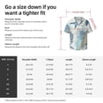 thumbnail image 7 of JUNZAN Mens Casual Button Down Shirts Short Sleeve Algae Corals and Seashells Print Shirt-Large, 7 of 7