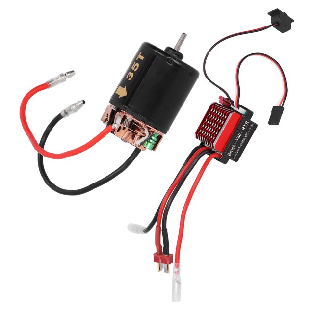 ESC Protección de Bajo Voltaje del Motor del Coche RC Impermeable ANGGREK Rojo Negro para Tamiya 1/10 RC