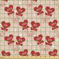 thumbnail image 2 of Ambesonne Vintage Mr Mrs Fabric by the Yard Upholstery, Happy Heart Balloons, 1 Yard, Blush Dark Pink, 2 of 5