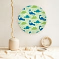 thumbnail image 5 of Picia Cute Dinosaur Blue Green Pattern Bone China Decorative Plate – Wall Decor with Stand and Adhesive, Elegant Ornament for Living Room, Office, or Entryway-10in, 5 of 6