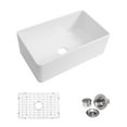 thumbnail image 2 of Rainlex Fireclay 30" L X 18" W Farmhouse Kitchen Sink with Grid and Strainer,Include  2 Accessories, 2 of 4