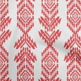 thumbnail image 1 of oneOone Tissu Cambric en Coton Rouge Matériau de Robe Aztech Tissu Imprimé Tissu au Mètre 42 Pouces de Large, 1 of 4