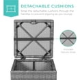 thumbnail image 5 of YANG2 Set of 2 Wicker Ottomans, Multipurpose Outdoor Furniture for Patio, Backyard, Additional Seating, Footrest, Side Table w/Storage, Removable Cushions - Gray/Gray, 5 of 8