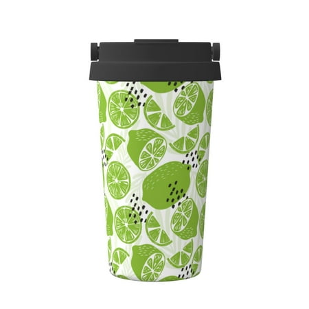 

Hirioo Green Various Lemons for Coffee Travel Mug Insulated Coffee Mug with Lid