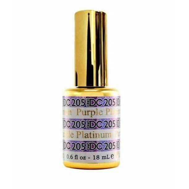 Esmalte en gel DAISY DND DC PLATINUM Purple Platinum 205 con purpurina