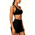 thumbnail image 6 of JYTJYT Women's 2‑Piece Seamless Workout Outfit, Halter Neck Sports Bra with High Waist Shorts, Soft Stretch Activewear Yoga Gym Set, 6 of 11
