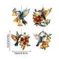 thumbnail image 2 of 2D Light Catcher With Hummingbird, Floral & Bell Design, Acrylic/Imitation Colored Iron For Brilliant Light Projection, Ideal Window/Chandelier Decor For Home & Gifting, Creating, 2 of 3