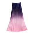 thumbnail image 5 of LWavelet Ombre Pleated Maxi Skirt Women Elegant Evening Party Stylish Versatile Bottoms Light pink One Size, 5 of 5