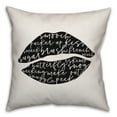 thumbnail image 2 of Creative Products Smooch Script Black 18x18 Spun Poly Pillow, 2 of 3