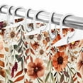 thumbnail image 6 of Shower Curtain 66"W x 72"L Thanksgiving Autumn Vintage Flowers Fabric Shower Curtains Set with Hooks Water Repellent Bathroom Curtains Machine Washable Bathroom Accessories, 6 of 6