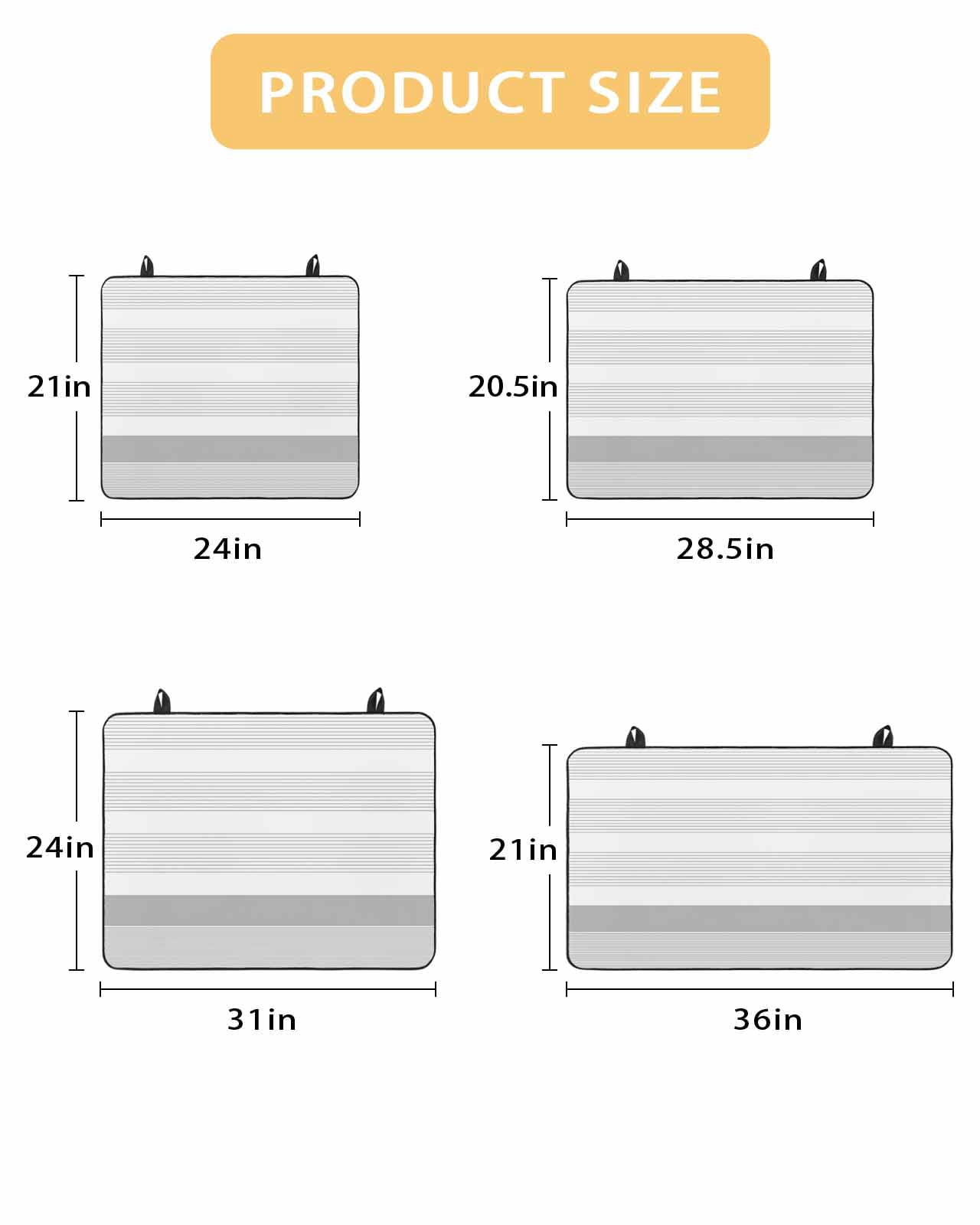 nqOlkjepod Large Induction Cooktop Protector Mat 36"x21", Gray Stripe Stove Top Covers for Electric Stove, Modern Rustic Horizontal Grey Striped Stove Burner Cover Mats, Glass Top Stove Cover