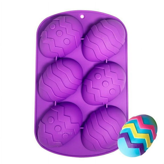 Silicone Baking Mold-Fancy Egg Shape 6 Cavity