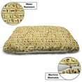 thumbnail image 3 of Egyptian Print Pet Bed, Colorful Hieroglyphics on Papyrus Old Paper Style Background Cairo Culture, Resistant Pad for Dogs and Cats Cushion with Removable Cover, 24" x 39", Multicolor, by Ambesonne, 3 of 4
