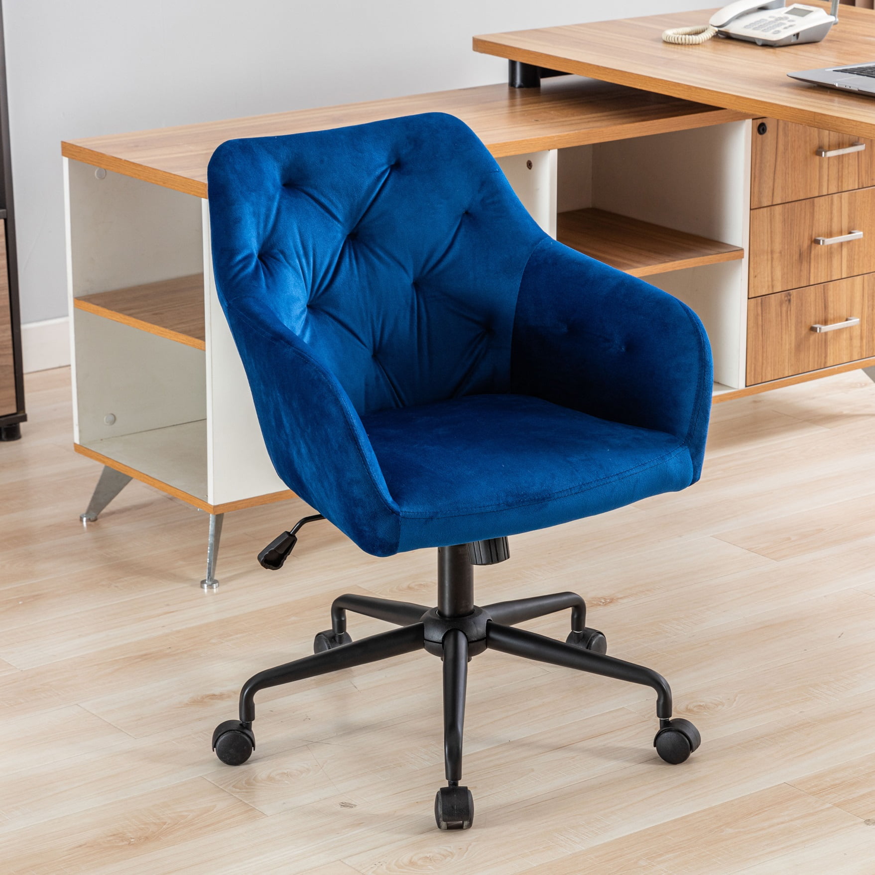 SYNGAR Vanity Chair with Wheels, Gaming Chair Office Chair with Back