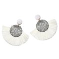 thumbnail image 1 of Jumpingount 1 par de pendientes de borla, adorno colgante con flecos, colgantes para orejas, accesorio de moda, adorno de joyería, pendiente bohemio para Ropa, zapatos y accesorios Miscelánea Blanco Jumpingount AP009873-11B, 1 of 6